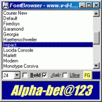 FontBrowser 1.0 screenshot. Click to enlarge!