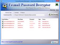 Foxmail Password Decryptor 2.5 screenshot. Click to enlarge!