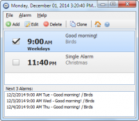 Free Alarm Clock 4.0.1 screenshot. Click to enlarge!
