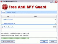 Free Anti-SPY Guard 1.0 screenshot. Click to enlarge!