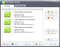Free Audio Converter 2011 2.6.1 screenshot. Click to enlarge!