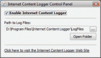 Free Internet Content Logger 1.3 screenshot. Click to enlarge!