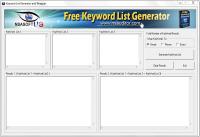 Free Keyword List Generator 1.3.3 screenshot. Click to enlarge!