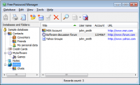 Free Password Manager 1.1.17 screenshot. Click to enlarge!