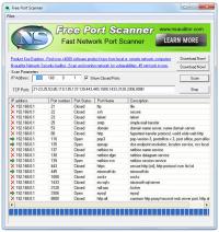 Free Port Scanner 3.4.7 screenshot. Click to enlarge!