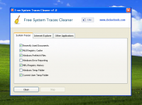 Free System Traces Cleaner 1.1.0.0 screenshot. Click to enlarge!