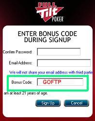 Full Tilt Poker Bonus Code - GOFTP 2.8.4 screenshot. Click to enlarge!