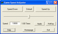 Game Speed Adjuster 1.0 screenshot. Click to enlarge!