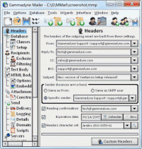 Gammadyne Mailer 50.0 screenshot. Click to enlarge!