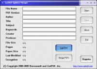 GetPDF Splitter Merger 3.01 screenshot. Click to enlarge!