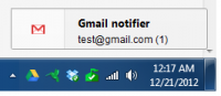 Gmail Notifier for Firefox 0.7.4 screenshot. Click to enlarge!