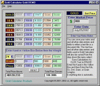 Gold Calculator Gold Edition 3.21 screenshot. Click to enlarge!