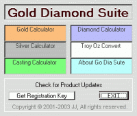 Gold Diamond Calculator Suite 4.21 screenshot. Click to enlarge!