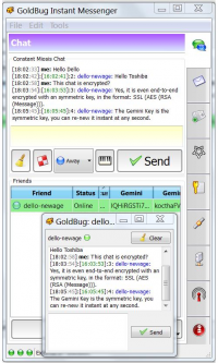GoldBug Instant Messenger 3.5 screenshot. Click to enlarge!