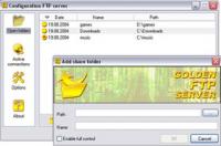 Golden FTP server 4.30 screenshot. Click to enlarge!