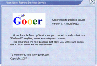Gooer Remote Desktop Service 1.05 screenshot. Click to enlarge!