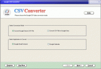 Google CSV Converter 2.0.1100 screenshot. Click to enlarge!