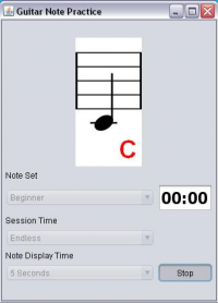 Guitar Note Practice - screenshot. Click to enlarge!