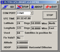 HS NMEA GPS C Source Library 1.0 screenshot. Click to enlarge!