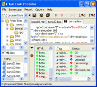 HTML Link Validator 4.52 screenshot. Click to enlarge!