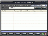 HiFi MP3 OGG Converter 3.00.05 screenshot. Click to enlarge!