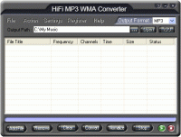 HiFi MP3 WMA Converter 3.00.05 screenshot. Click to enlarge!