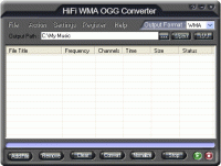 HiFi WMA OGG Converter 3.00.05 screenshot. Click to enlarge!