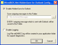 HiddenSave for Outlook 1.0 screenshot. Click to enlarge!