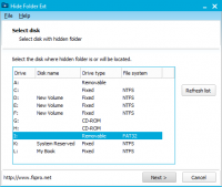 Hide Folder Ext 1.5.1.253 screenshot. Click to enlarge!