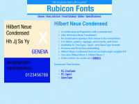 Hilbert Neue Condensed Font TT 2.00 screenshot. Click to enlarge!