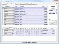 Home Budgeting 1.1.0 screenshot. Click to enlarge!