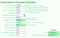Home Sellers Proceeds Calculator 2.1.2 screenshot. Click to enlarge!