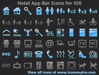 Hotel App Tab Bar Icons for iOS 3.1 screenshot. Click to enlarge!