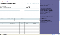 Hourly Invoice Form 1.10 screenshot. Click to enlarge!