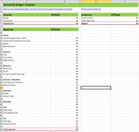 Household Budget Template - screenshot. Click to enlarge!