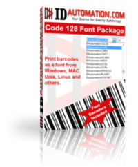 IDAutomation Code 128 Barcode Fonts 10.12 screenshot. Click to enlarge!