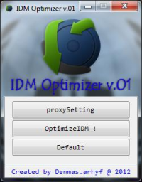IDM Optimizer v.02 screenshot. Click to enlarge!