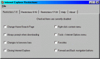 IE Restrictions 1.0 screenshot. Click to enlarge!