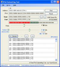 IPv6 Subnet Calculator / Tool 3.5.0.0 screenshot. Click to enlarge!