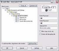 Icon Lock-iT XP 3.3 screenshot. Click to enlarge!