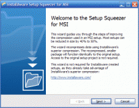 InstallAware Setup Squeezer for MSI 1.0 screenshot. Click to enlarge!
