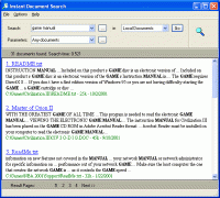 Instant Document Search 1.12 screenshot. Click to enlarge!