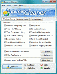 Internet Cleaner 3.7 screenshot. Click to enlarge!