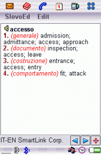 Italian-English Ext. Dictionary for UIQ 2.0 screenshot. Click to enlarge!