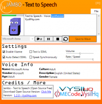 Jambo Text to Speech Plus 1.0.0 screenshot. Click to enlarge!