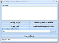 Join Multiple Zip Files Into One Software 7.0 screenshot. Click to enlarge!