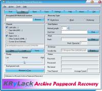 KRyLack Archive Password Recovery 3.60.68 screenshot. Click to enlarge!