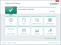 Kaspersky Total Security 17.0.0.611 screenshot. Click to enlarge!