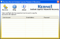 Kernel Outlook Express Password Recovery 10.08.01 screenshot. Click to enlarge!