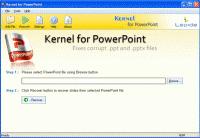 Kernel PowerPoint - Repair Powerpoint Files 10.11.01 screenshot. Click to enlarge!